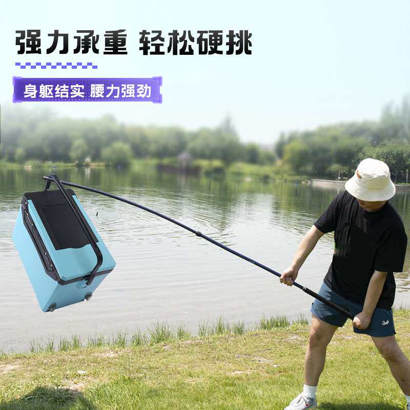 抄网杆碳素抄网杆裸杆大物抄网杆黑坑飞抄套装伸缩抄网杆