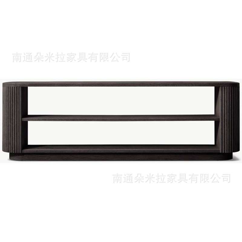美式RH家具现代简约橡木边几轻奢客厅沙发背几法式乡村复古玄关桌