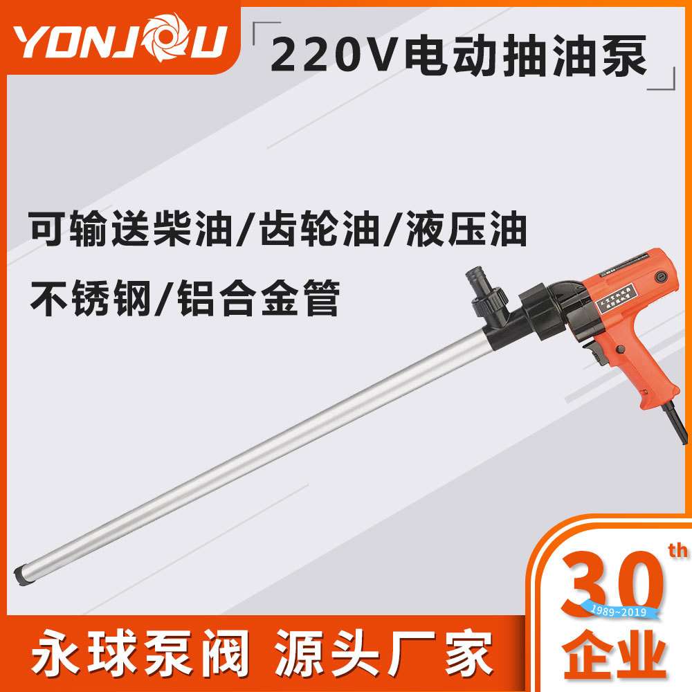 手持抽水泵220V高粘度插桶泵抽油泵电动铝合金不锈钢小型家用调速