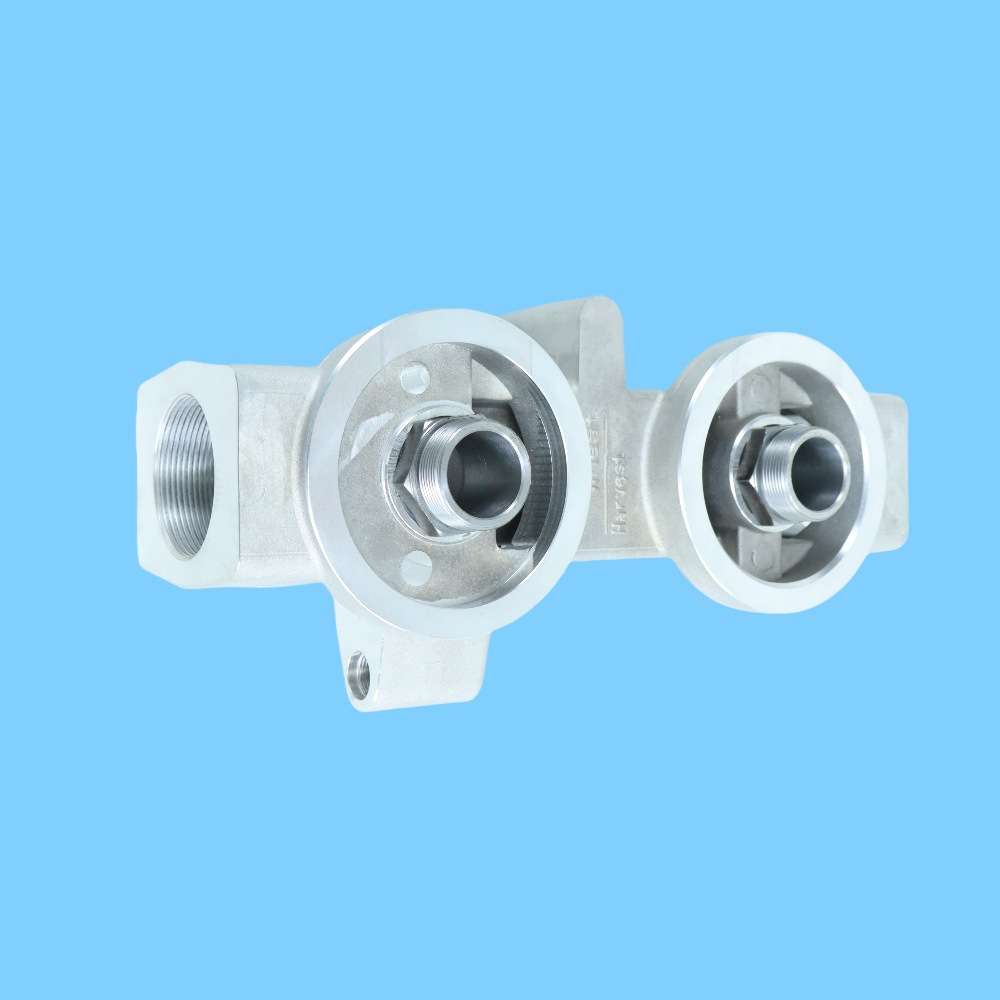 WD13145两联油滤底座螺杆空压机配件通用型空气压缩机油滤清器座