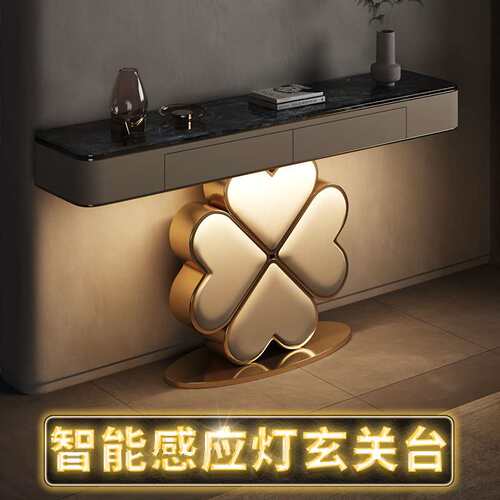 意式轻奢大理石玄关桌超窄过道条案入户进门厅靠墙现代简约玄关台