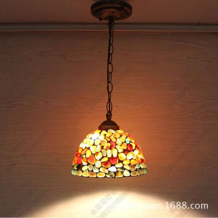 美式复古玛瑙皮反吊灯复古餐厅卧室灯酒吧吧台灯咖啡厅艺术灯具
