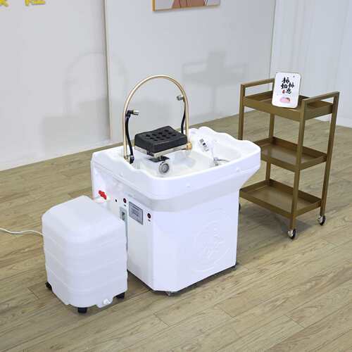 可移动便携洗头盆发廊理发店商用冲水盆恒温熏蒸水循环嫁接头疗仪