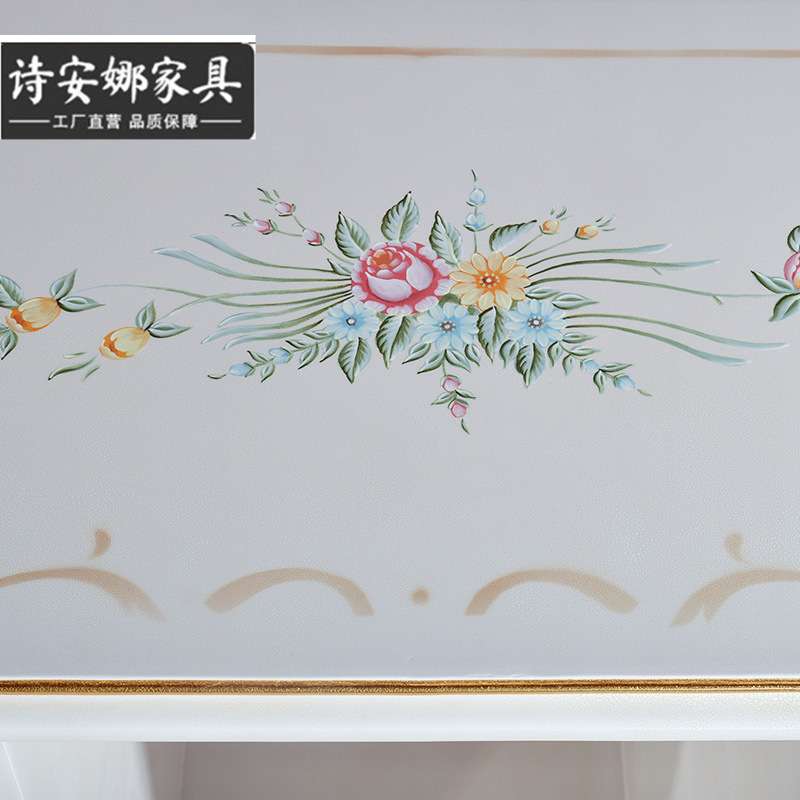 欧式实木家具 浪漫古典田园餐边柜 裂纹漆奢华酒柜