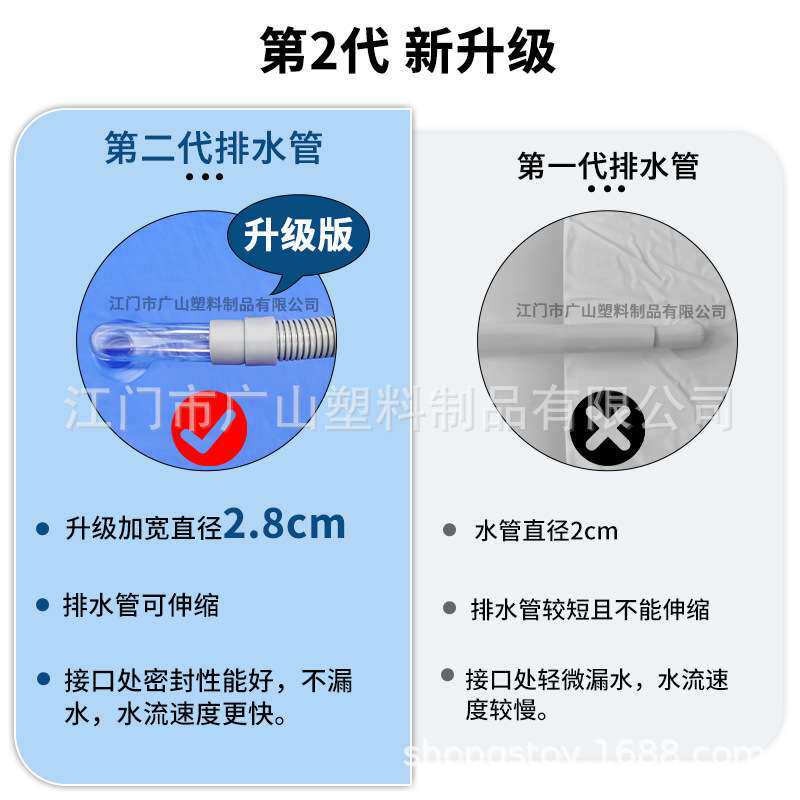 老人护理充气浴池卧床病人PVC充气水池 家用成人洗澡浴盆充气浴缸