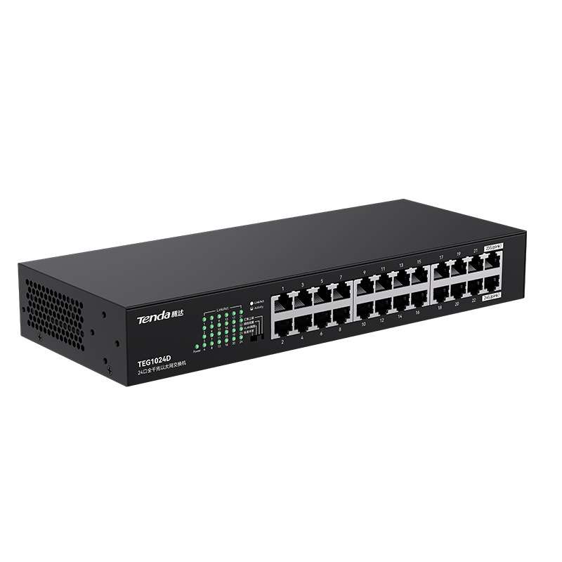 Tenda腾达TEG1024D网络分线器24口监控1000M全千兆交换机Switch