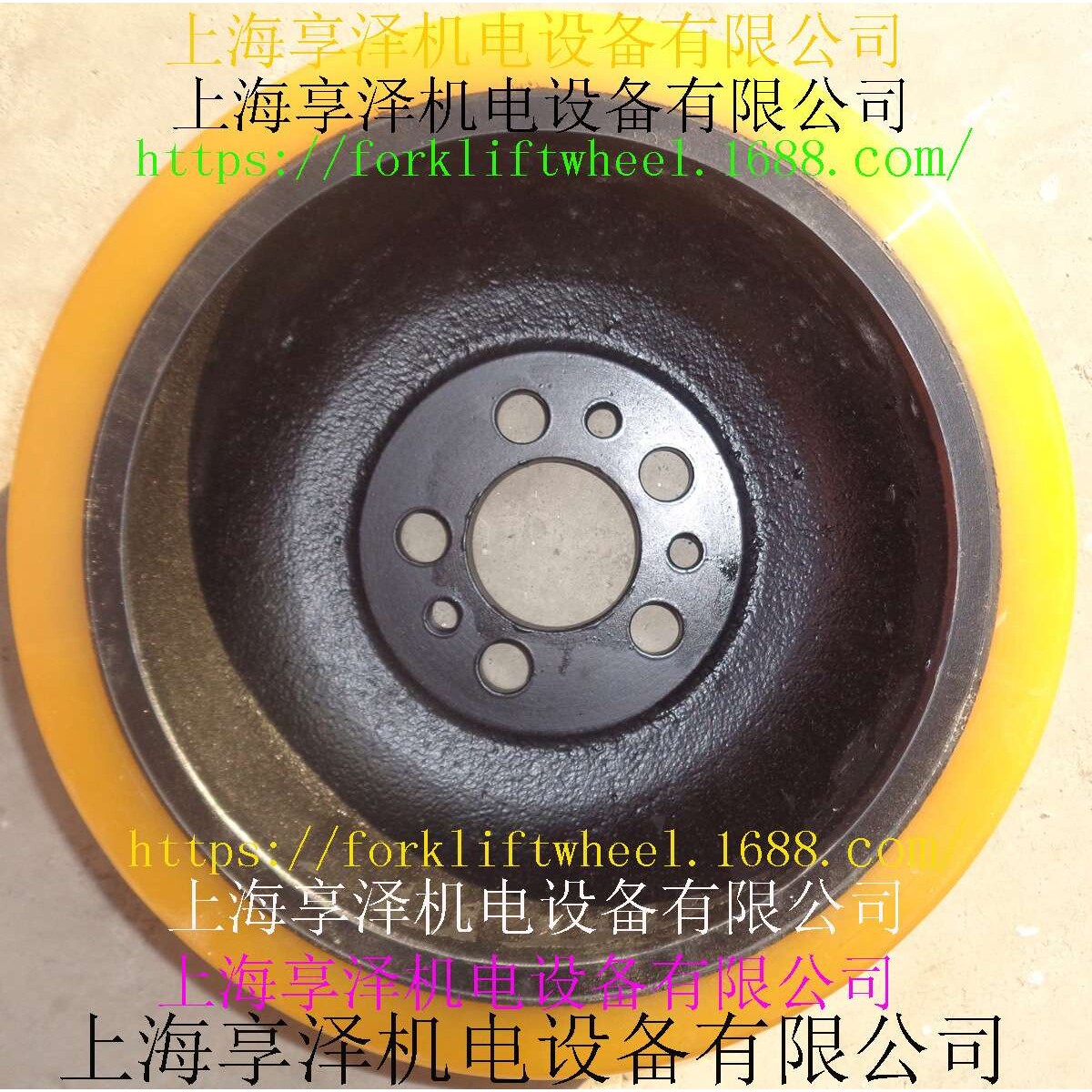 卓一驱动轮后轮子230*75 卓一叉车转向轮方向轮电机轮胎 橡皮轮子