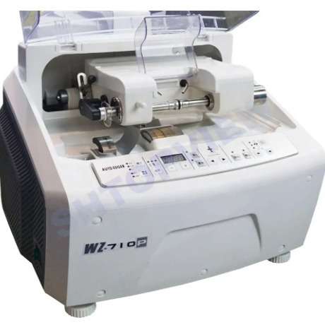 维真自动磨边机眼镜加工WZ-710P树脂玻璃镜片机双出水不锈钢机头