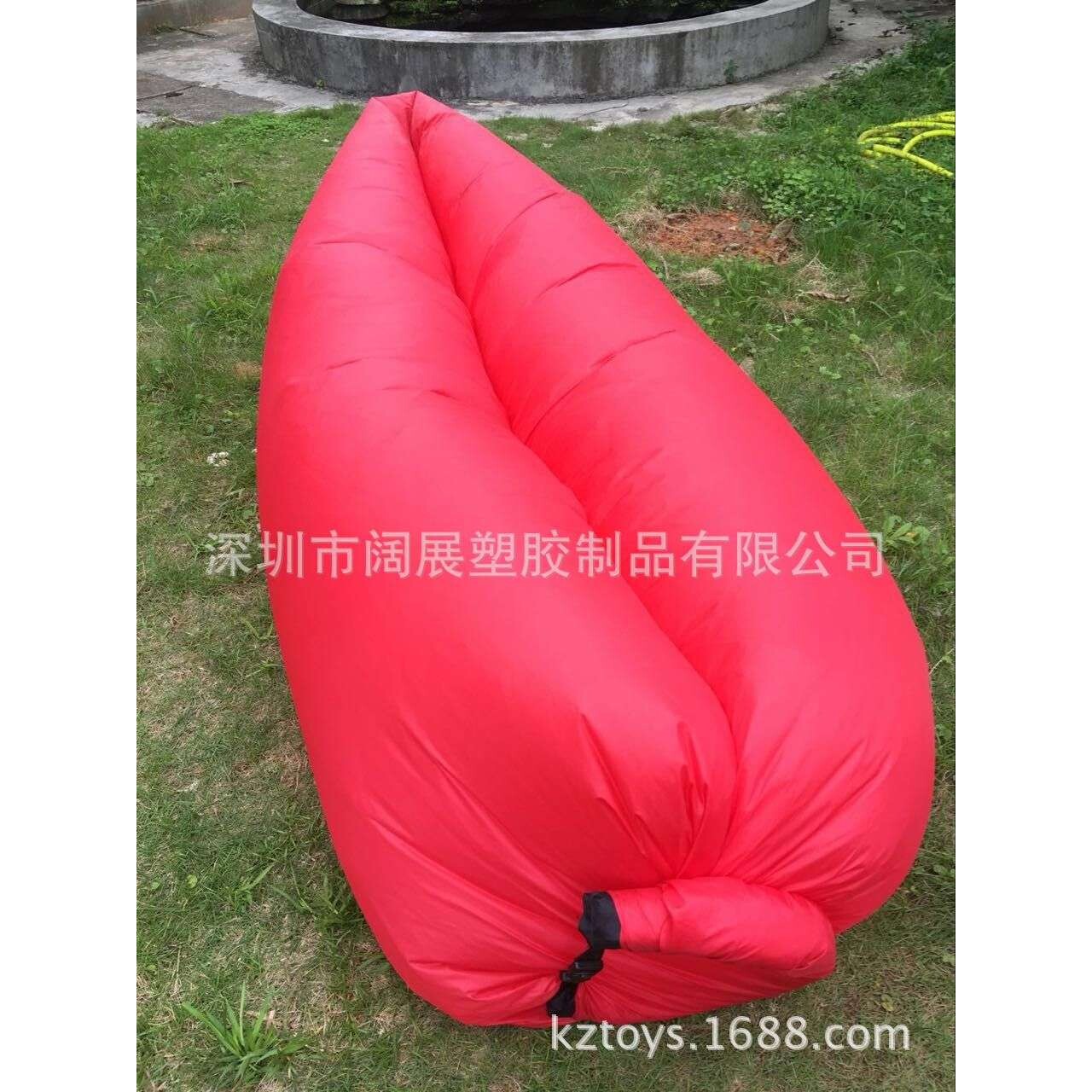 加厚双层涤纶户外快速充气便携式充气睡袋尼龙布懒人沙发懒人床