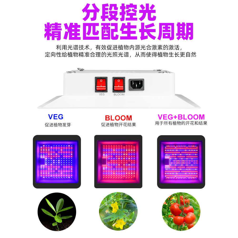 全光谱植物生长灯多肉盆栽植物灯多段调光种植灯温室大棚植物灯