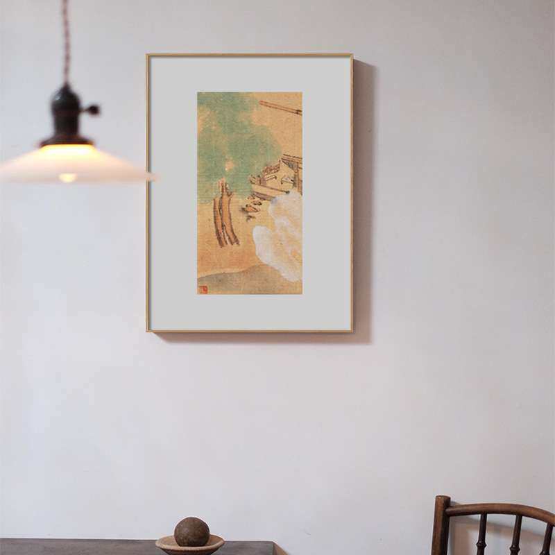 安居入夏 新中式餐厅装饰画 圃生樱桃水果组合壁画原木风风景挂画