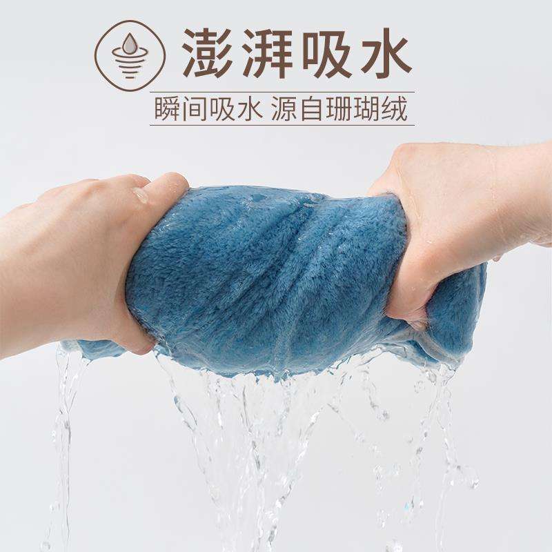 珊瑚绒大毛巾 吸水不掉毛 洗澡浴巾洗头干发巾巾速干媛洛