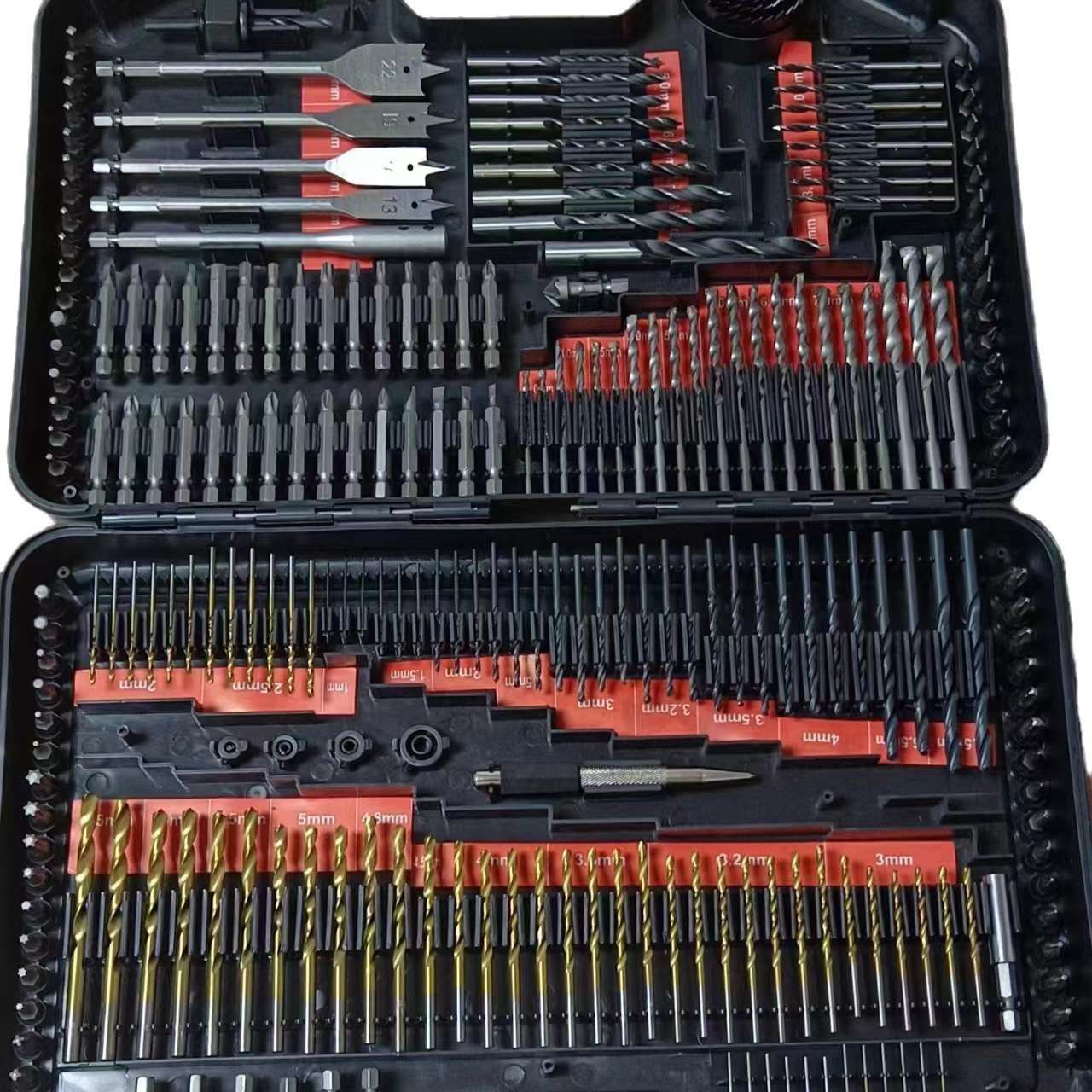 苏钻家用246件套钻头工具组开孔器麻花钻批头水泥钻木工扁钻套装