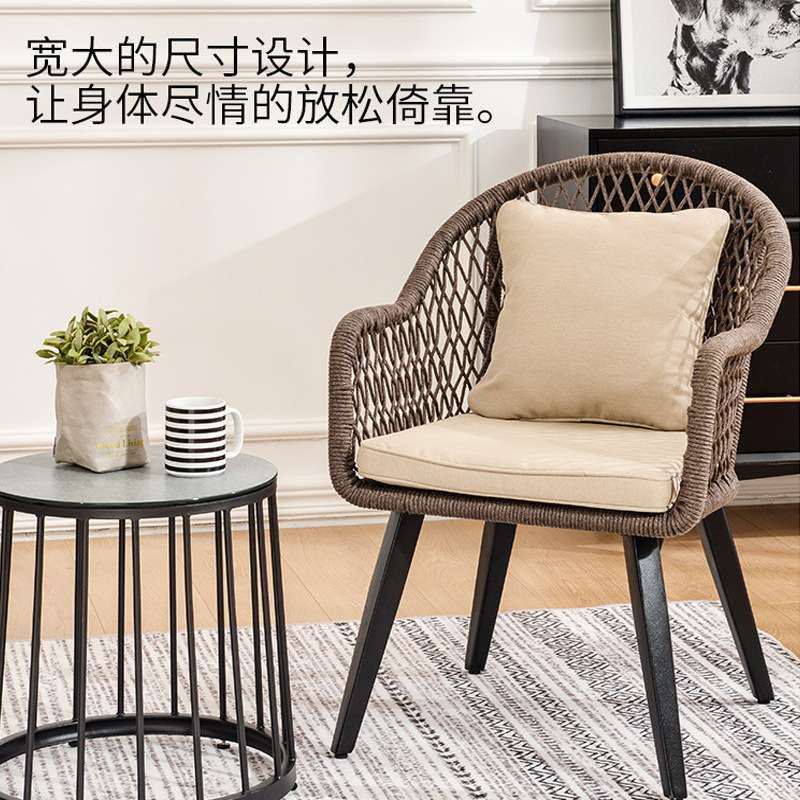 户外椅子阳台小茶几三件套铁艺桌椅组合庭院简约咖啡休闲椅