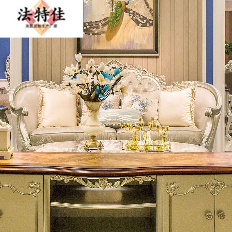 欧式客厅家具 美式实木纯手工雕花大小户型矮柜 电视柜英式电视柜