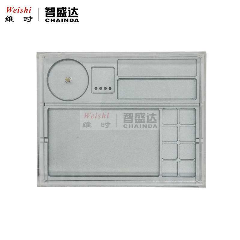 修表工具机芯零件螺丝配件收纳盒铝合金零件盒亚克力防尘罩