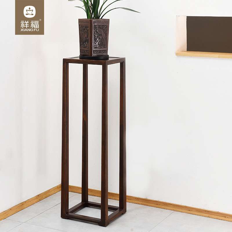 祥福竹家具花架新中式花几花架客厅茶室盆景架花盆架角几禅意家具