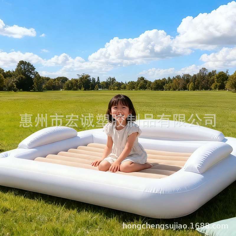 跨境热销充气儿童床 便携野营床垫 充气折叠床 儿童睡床 分离床垫