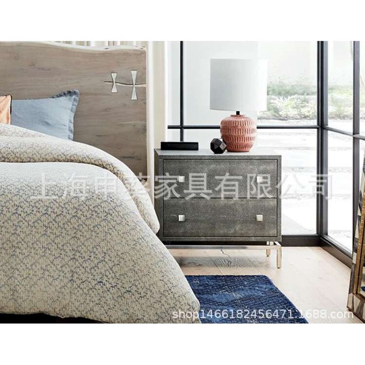 美式床头柜子卧室置物架小户型个性多功能客厅收纳储物柜家具制作