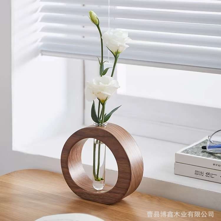 日式玻璃鲜花干花水培器禅意家居装饰客厅桌面迷你插花器摆件