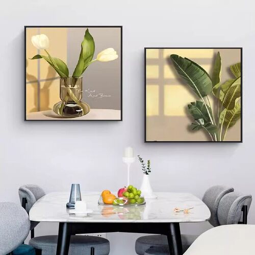 溥畔年 饭厅装饰画现代简约饭厅饭桌墙面挂画高端餐桌背景墙轻奢