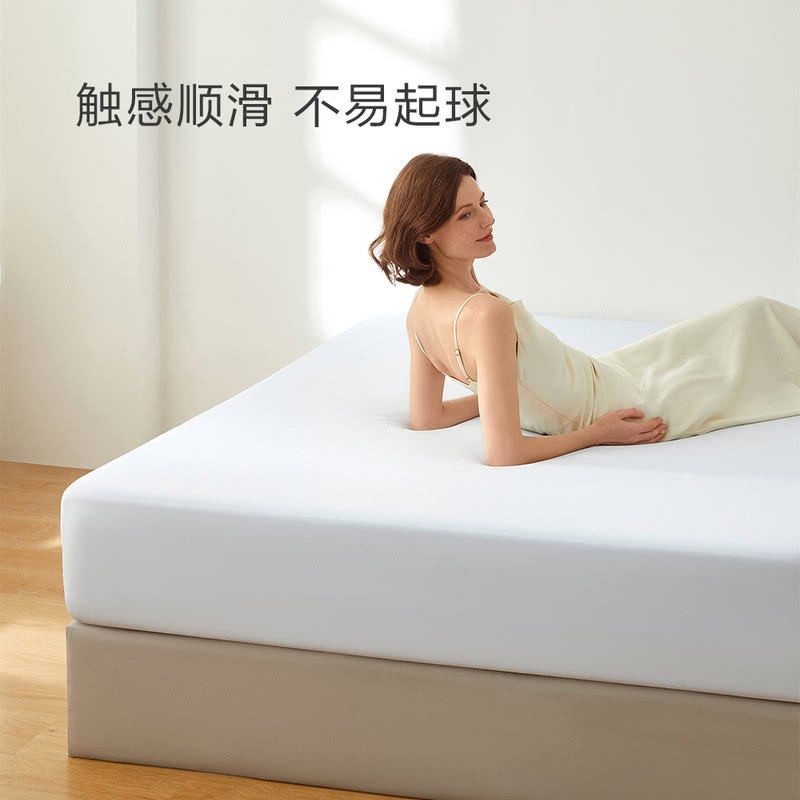 溥畔年 山姆同款冰丝自然凉感冰皮可机洗床笠三件套席梦思床垫保