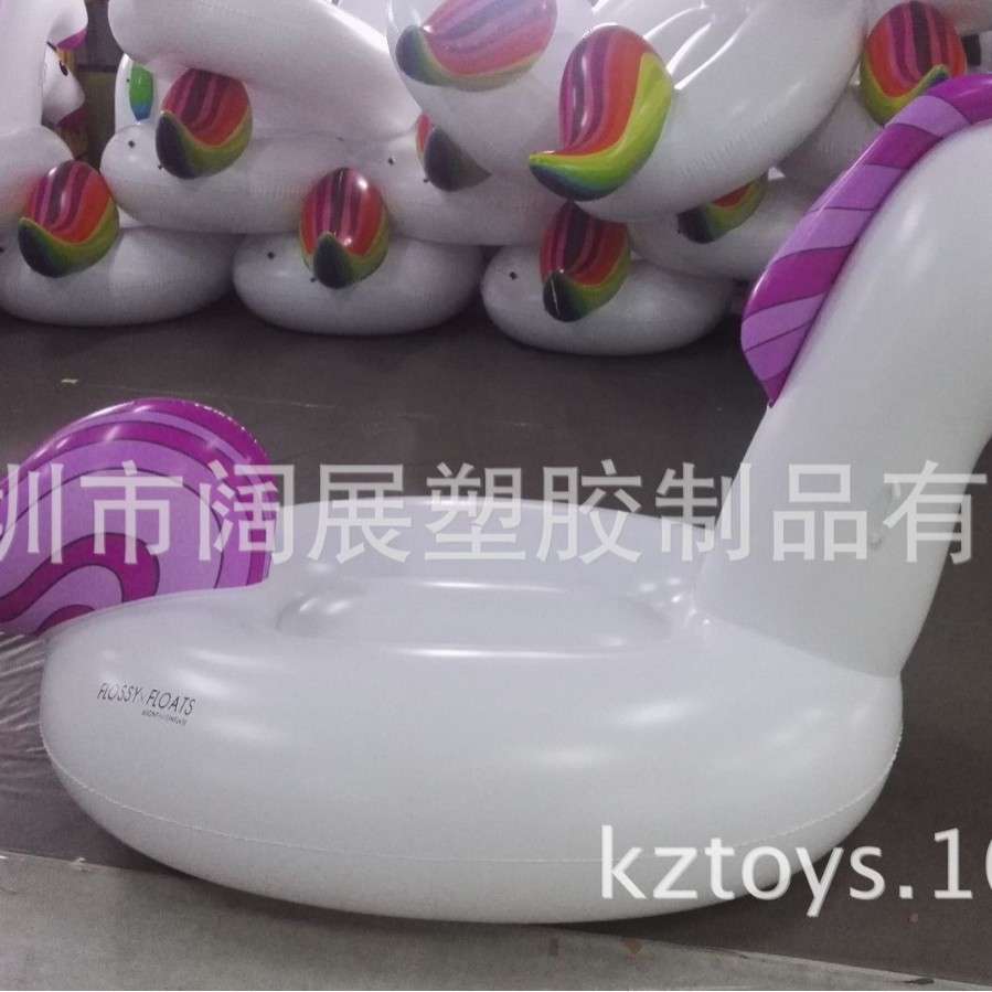 加厚PVC水上充气独角兽坐骑彩虹独角兽浮排彩虹飞马天马座骑