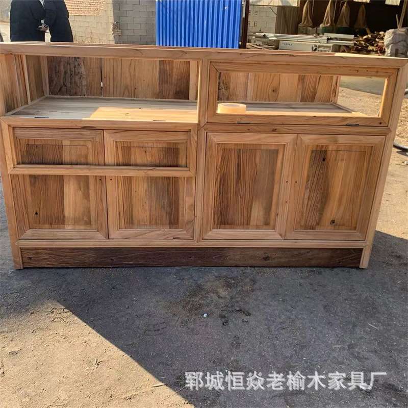 木质玄关玻璃柜商场饰品展示柜带灯玄关收纳柜简约双开储物柜