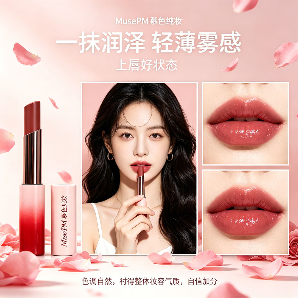 慕色纯妆口红哑光滋润唇膏化妆品不掉色正品保湿唇釉润唇膏旗舰店