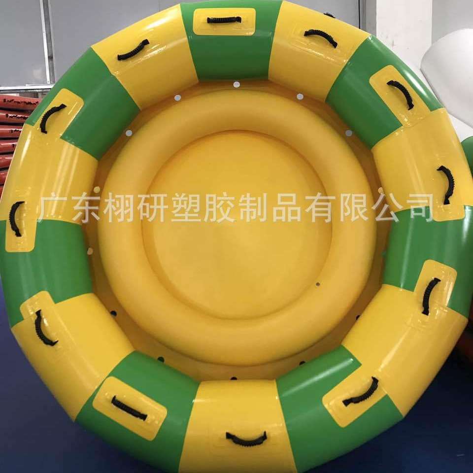 水上乐园设备大滑板六人充气皮筏子圆筏滑水圈皮划艇巨兽碗厂家