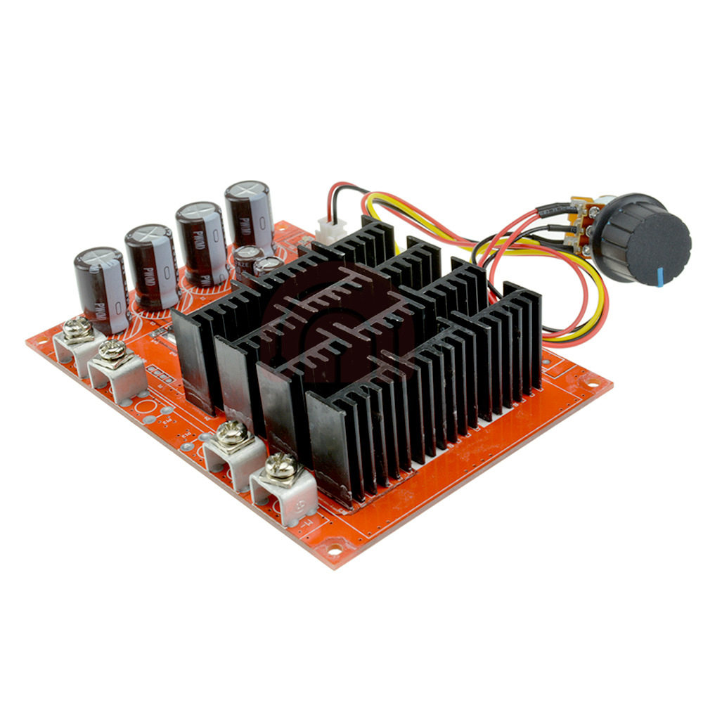 60A3000W电机调速板直流12V24V48V9-50V直流电机调速器带开关