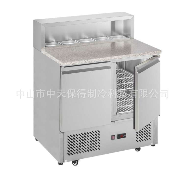 欧款沙拉台商用水果捞展示柜冷藏披萨撒料台冰箱风冷展示柜