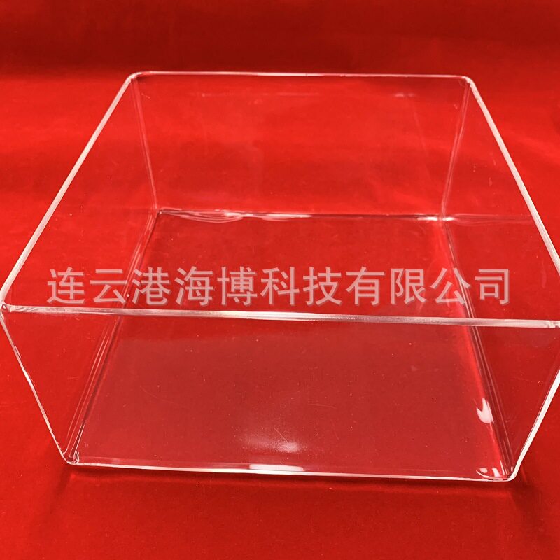 透明耐高温耐酸碱石英玻璃方盒各种尺寸石英方缸实验室用