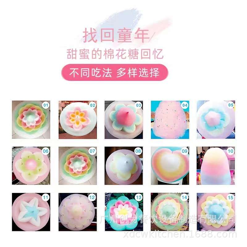 商用棉花糖机电动电热款全自动花式棉花糖机台式机摆摊用