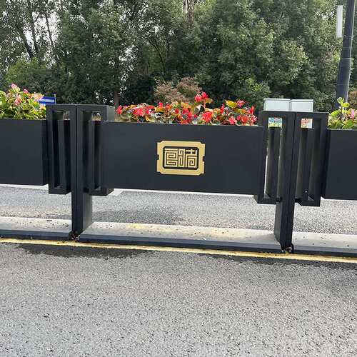 厂家户外市政道路铝板花箱护栏景观花坛庭院铝板花架生产