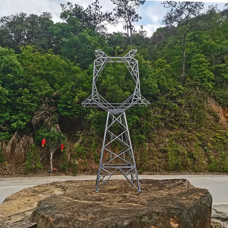 铁艺纯手工电力庭院模型高压电塔输电铁塔耐张供电学校落地式摆件