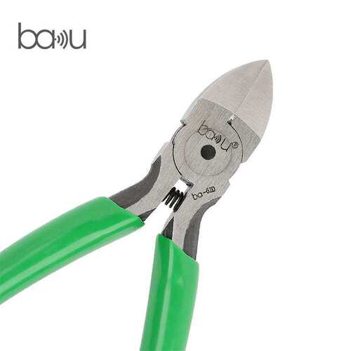 巴酷BA-62D工具切割钳剪线钳Cr.V60铬钒钢小型扁嘴钳4.5寸老虎钳