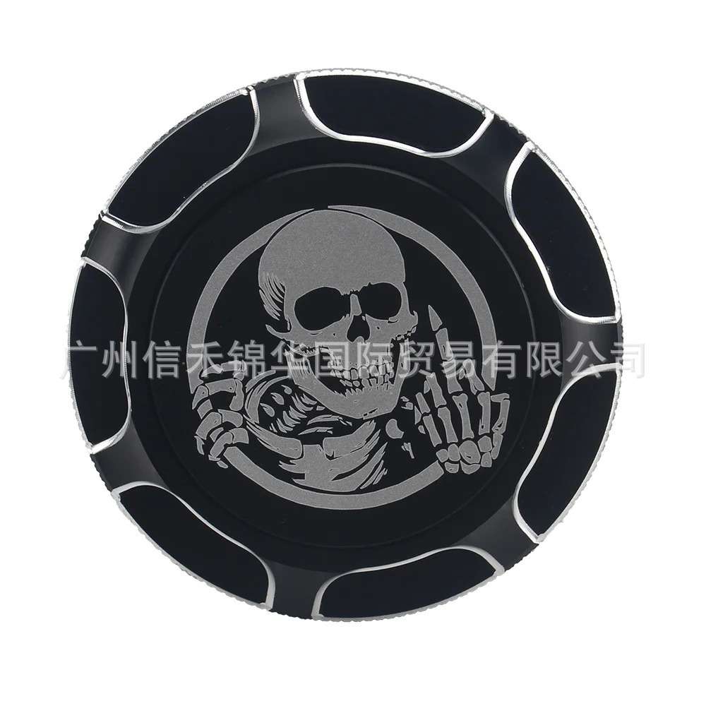 哈雷改装883运动者48 软尾肥仔路威镀铬黑色骷髅风格油箱盖热卖