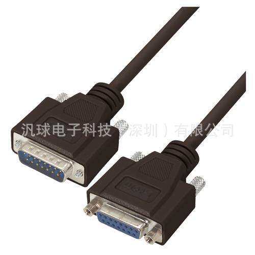 L-COM CSMNB15MF-50 优良15针双屏蔽D-Sub线缆DB15公头/母头 现货