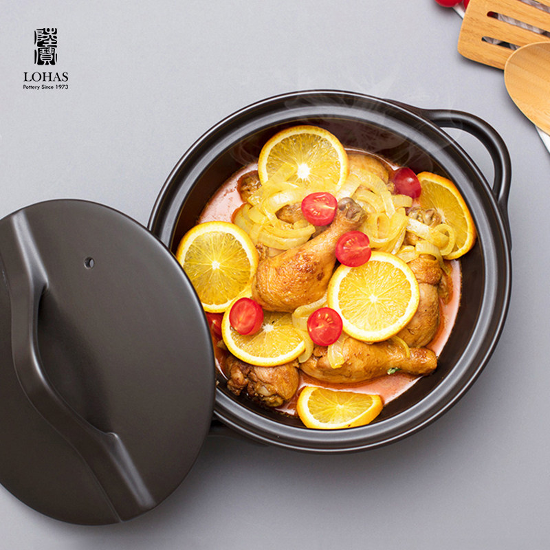 陆宝洋风二代陶瓷锅煲汤炖煮砂锅耐高温健康煮饭粥陶锅无涂层炖锅