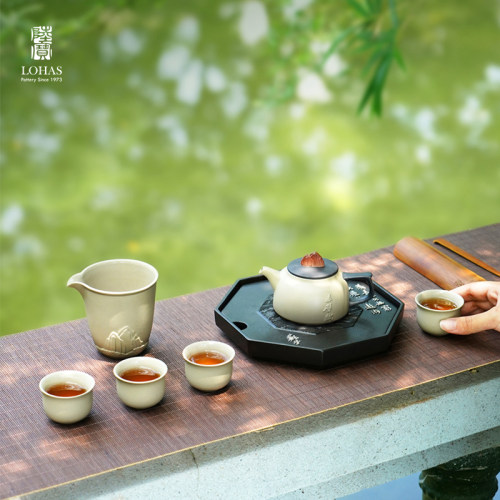 陆宝陶瓷赤壁赋功夫茶具套装
