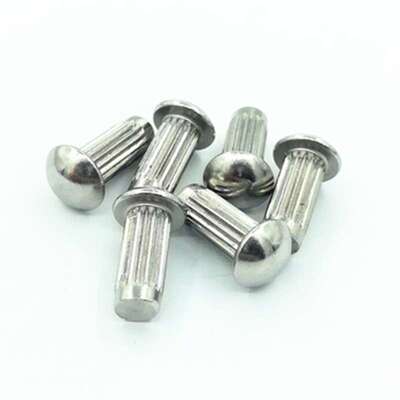 250pcs/盒组合装不锈钢滚花铆钉实心铆钉铁半圆标牌铆钉M2-M5系列