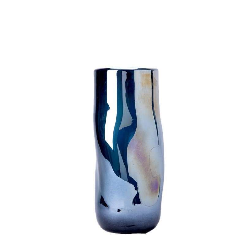 大千新品 创意玻璃果盘花器 现代简约收纳盘 酒柜软装工艺品摆件