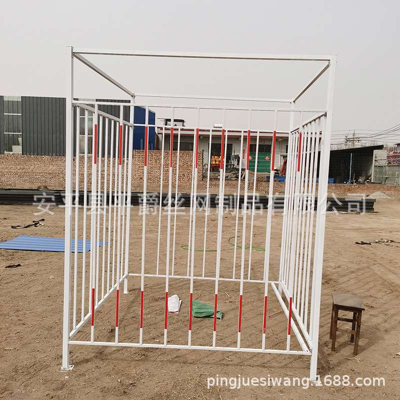 工地喷塑红白色一级二级三级配电箱防护棚 双层顶防砸围栏