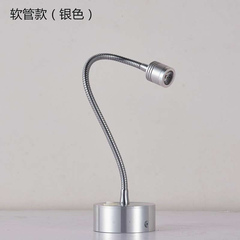 led可充电软管射灯珠宝柜台无线展柜应急射灯1W3W吧台地摊小射灯