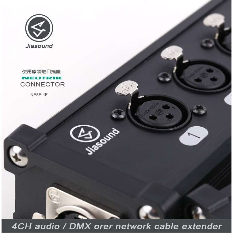 Jiasound 网线双通耦合器RJ45网络对接转换器电缆延展连接器NE8FF