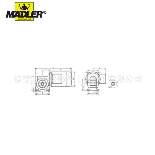 Maedler 带一级蜗杆齿轮 蜗杆齿轮电机 类型RH 截至 32Nm