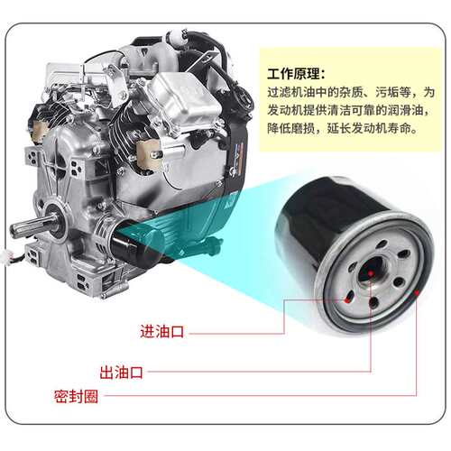 双缸发动机隆鑫2V78润通R670力帆2V802V90油箱空滤芯机油油滤芯器