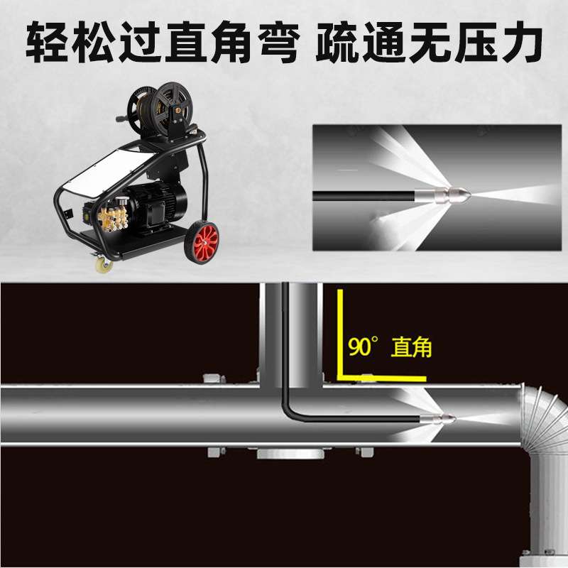 管道疏通机380v家地毯清洗工厂物业专用高压清洗机洗车机高压疏通