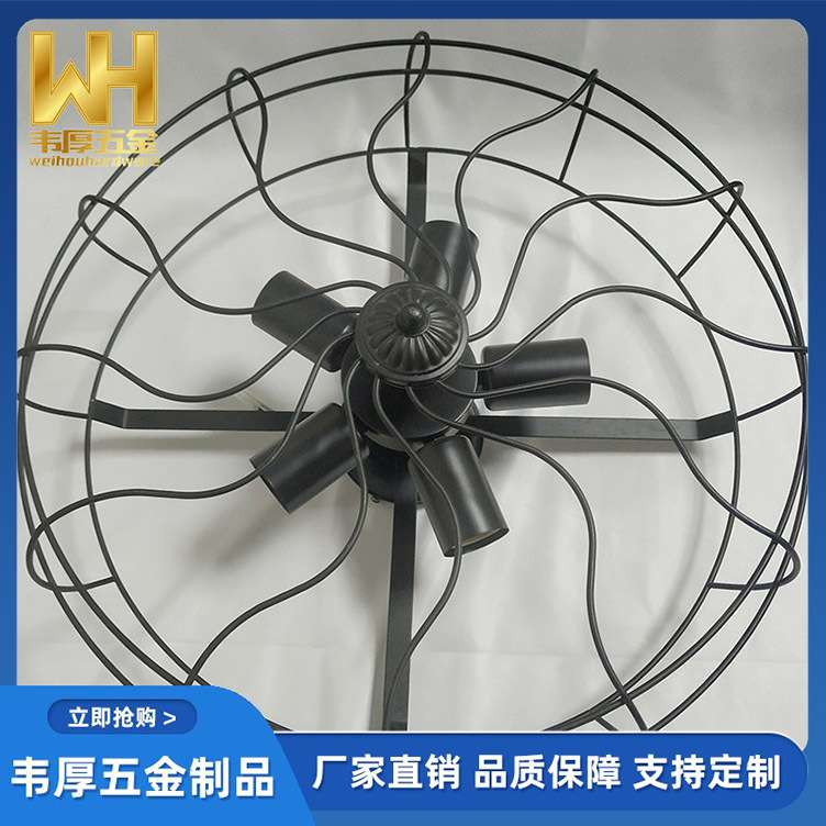 Loft工业风吊扇灯 餐厅客厅风扇吊灯 美式复古凉亭阳台阳光房吊灯